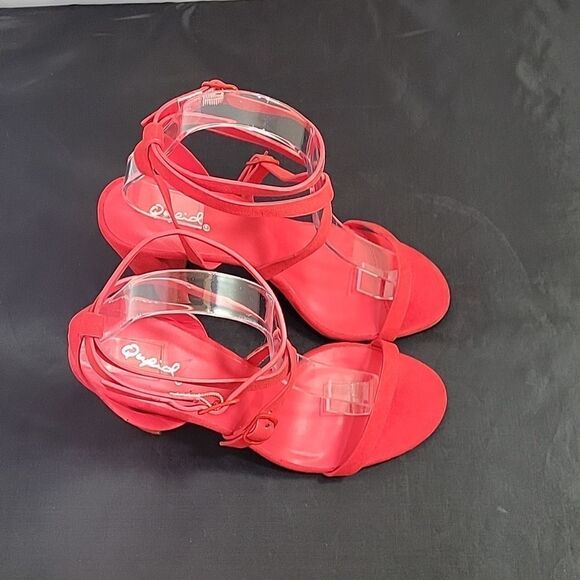 BRAND NEW QUPID POINTED TOE HIGH HEEL ADJUSTABLE BUCKLE ANKLE STRAP SANDAL - Picture 4 of 14